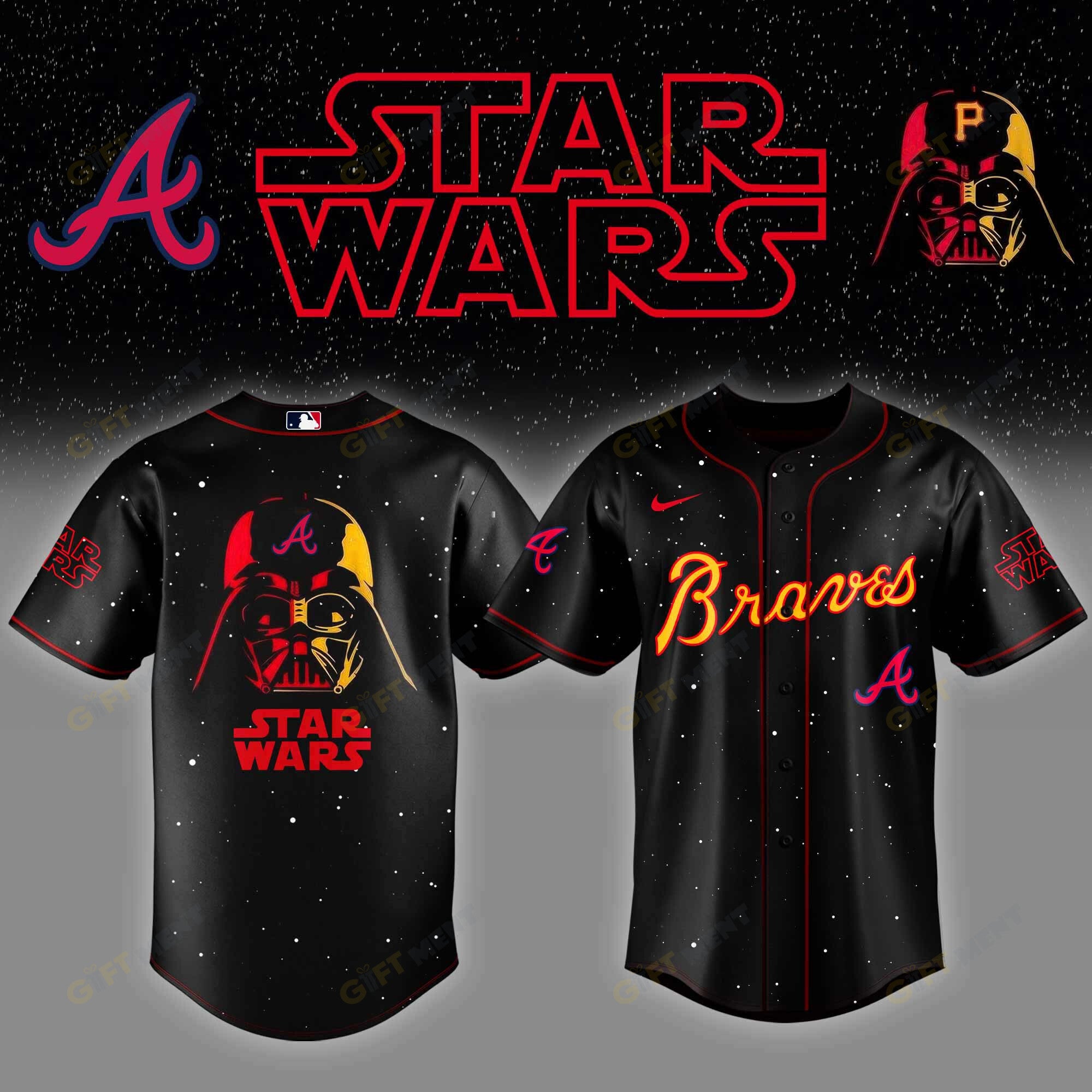 Atlanta Braves x Star Wars Night Baseball Jersey