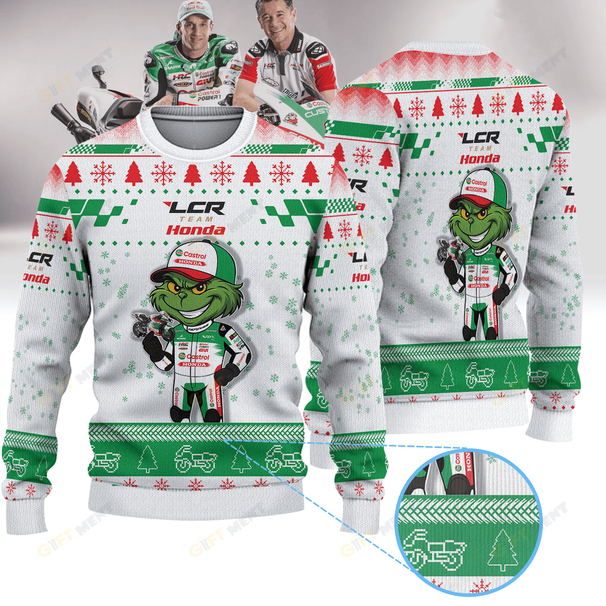 LCR Honda × Grinch Christmas Ugly Sweater