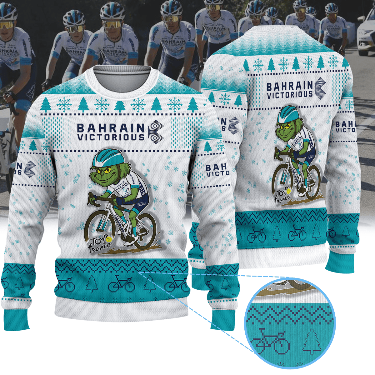 BAHRAIN VICTORIOUS × Grinch Christmas Ugly Sweater