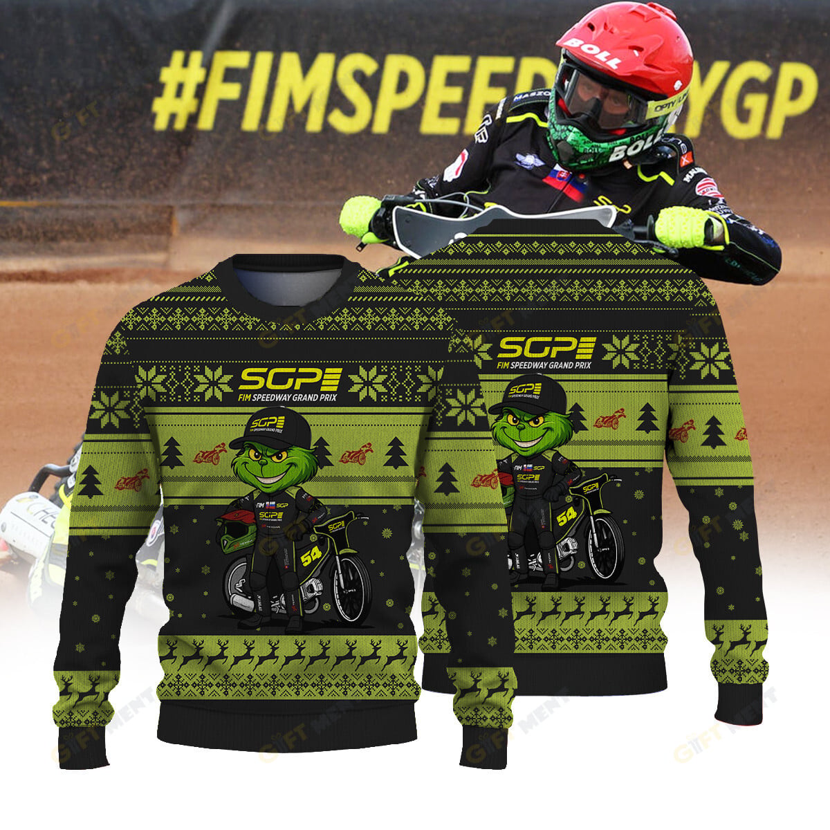 Martin Vaculik × Grinch | FIM Speedway SGP Christmas Ugly Sweater