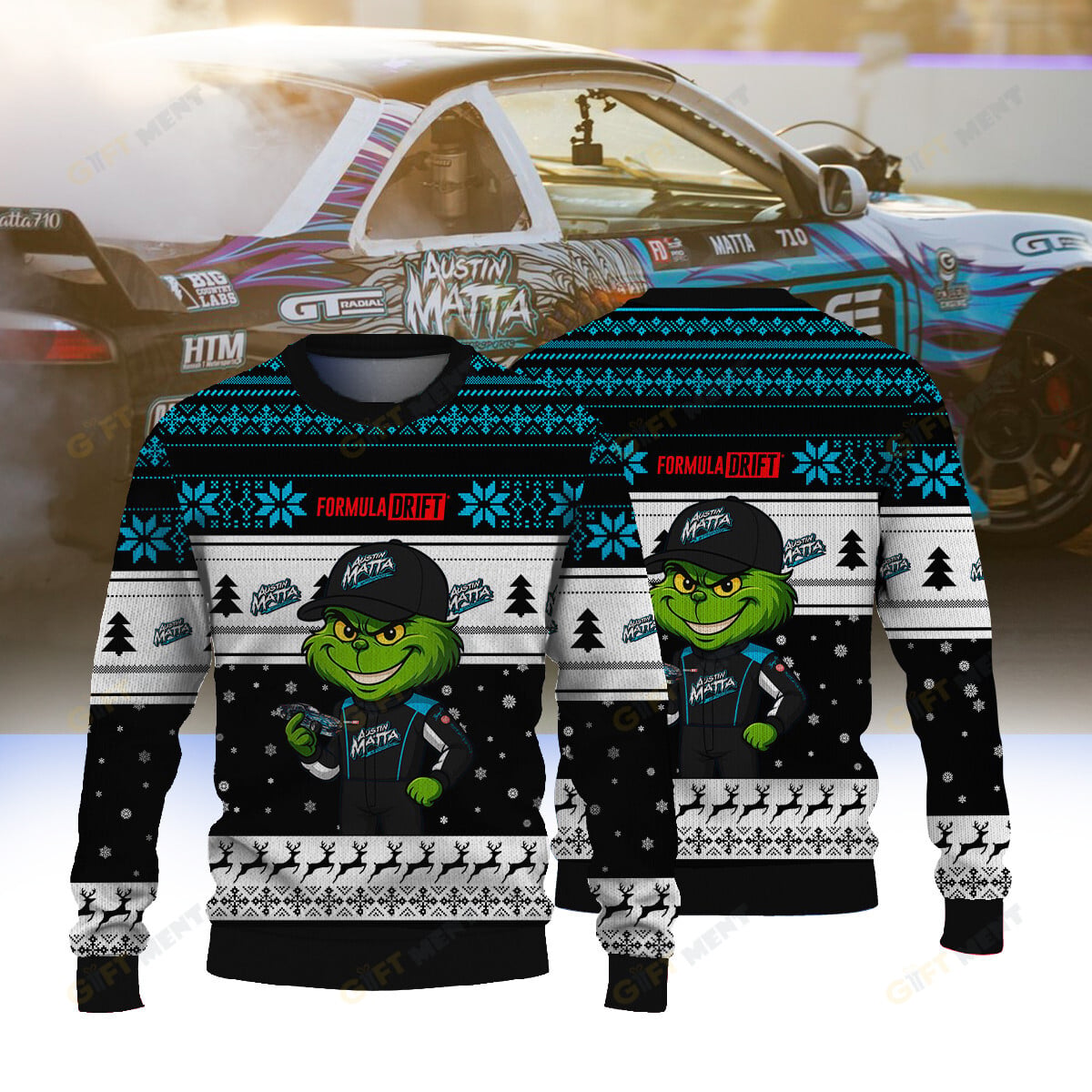 Austin Matta Motorsports Austin Matta × Grinch Ugly Christmas Sweater