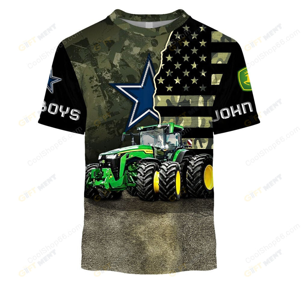 Dallas Cowboys x John Deere Hoodie | Funny Green Character Premium Hoodie