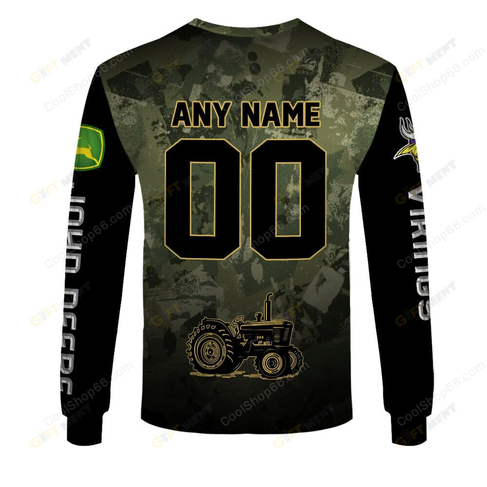 Minnesota Vikings x John Deere Hoodie | Funny Green Character Premium Hoodie