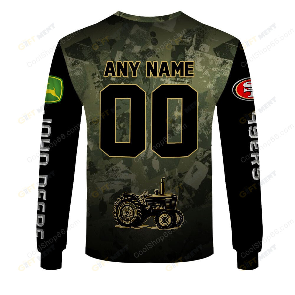 San Francisco 49ers x John Deere Hoodie | Funny Green Character Premium Hoodie
