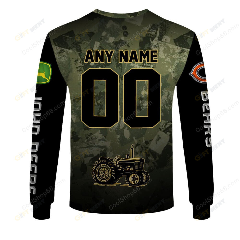 Chicago Bears x John Deere Hoodie | Funny Green Character Premium Hoodie