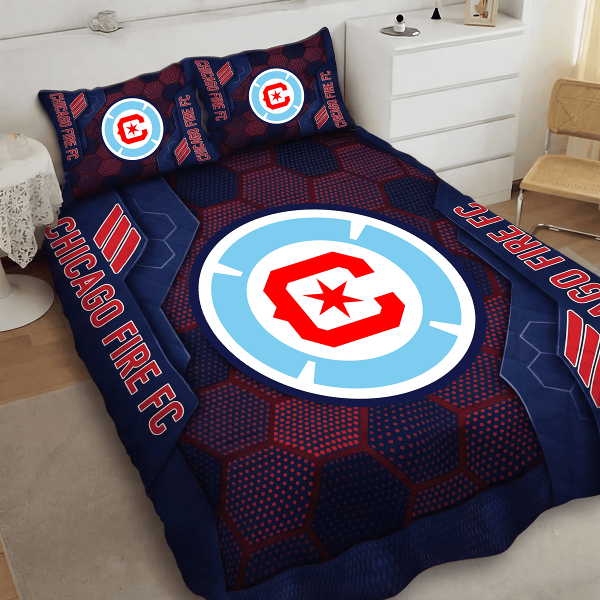 Chicago Fire FC Inspired Quilt Set