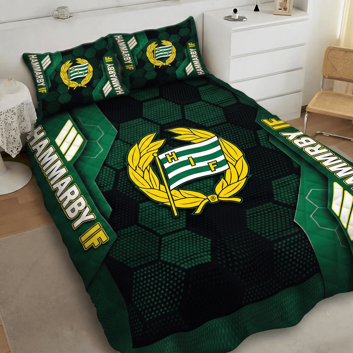 Hammarby IF Inspired Full Bedding Set
